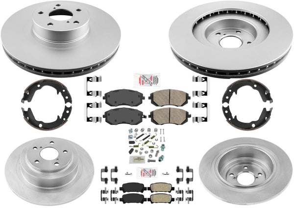 Off Road Performance Disc Brake Rotors Ceramic Pads for 2003-2006 Subaru Baja