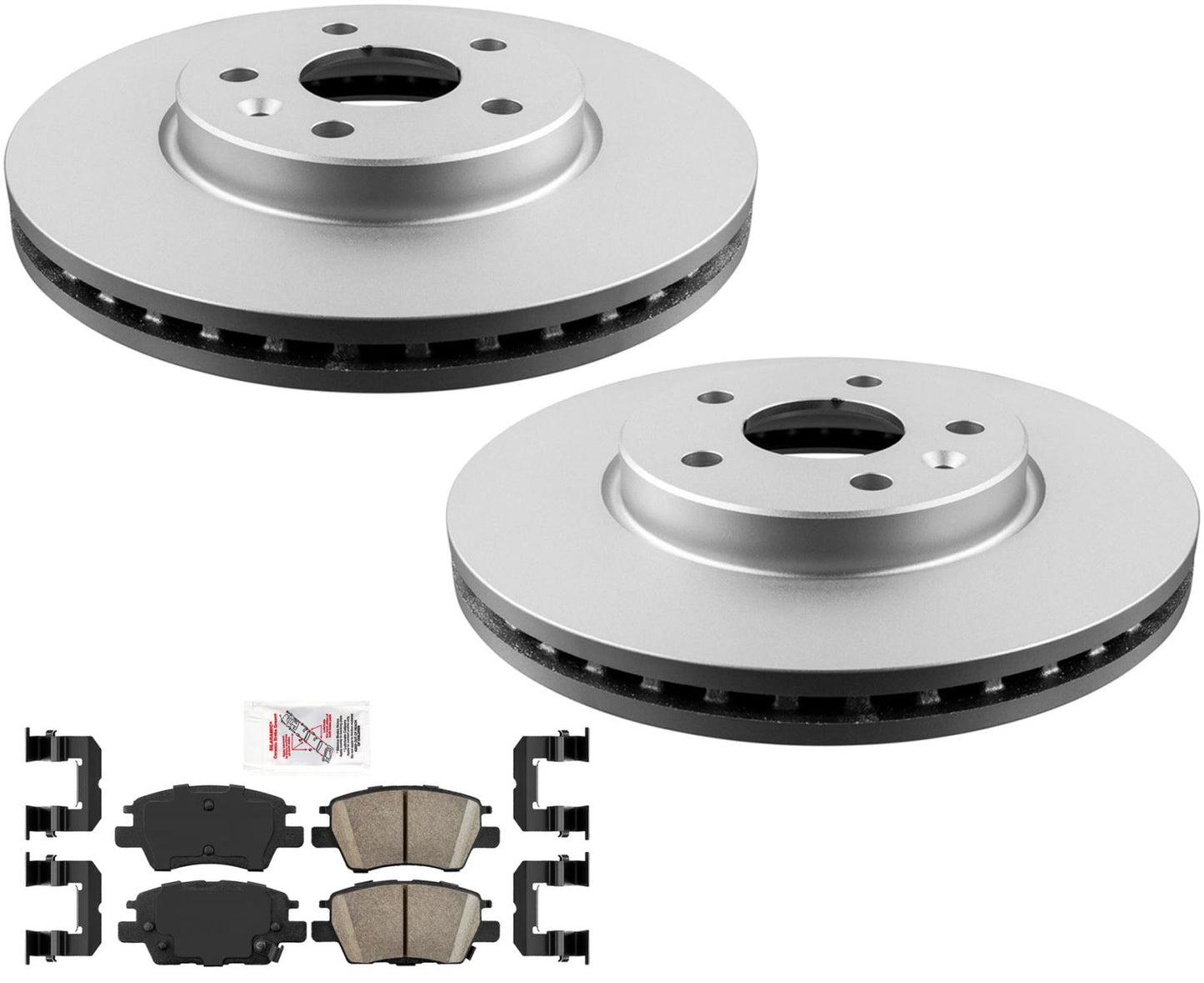 Rotores de freno de disco delantero premium Pastillas de freno de cerámica para Chevrolet Cruze 3 piezas 16-19