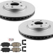 Premium Front Disc Brake Rotors Ceramic Brake Pads for Chevrolet Cruze 3pc 16-19