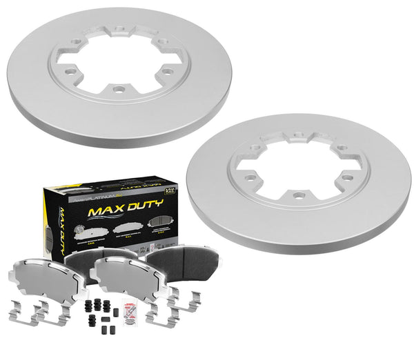 Ultra-Premium Fleet Rear Brake Pad & Coated Rotors FOR 15-22 TRANSIT 150 250 350