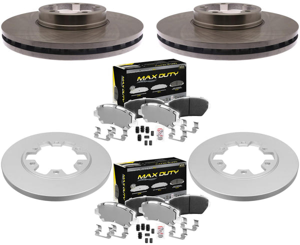 Ultra-Premium Front Rear Brake Pads & Coated Rotors FOR 15-19 T150 T250 T350 HD