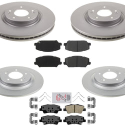 Front + Rear Disc Brake Pads Disc Brake Rotors for KIA Cadenza 2017-2020