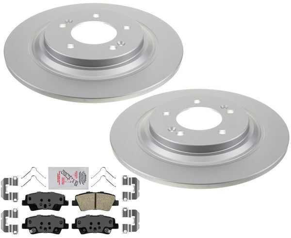 Rear Disc Brake Pads Disc Brake Rotors for Kia Cadenza 2017-2020 Electric Park