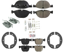 Front + Rear Disc Brake Pads Parking Brake Shoes For BMW X6 xDrive 5.0i 08-2017