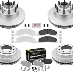 Premium Fleet Front Rear Galvanized Brake Pads & Coated Rotors FOR 08-14 E250
