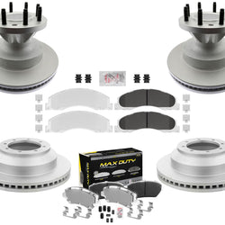 Premium Fleet Front Rear Galvanized Brake Pads & Coated Rotors FOR 08-23 E350