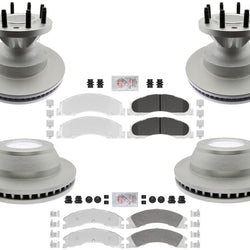 Premium Fleet Front Rear Galvanized Brake Pads & Coated Rotors For 2008-23 E450