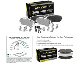 Performance Galvanized HD Disc Brake Pads for GMC Yukon 15-20 w/ Brem Braking