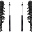 Front Complete Struts W/ Coil Spring & Rear Shocks For Honda Fit 2015-2020