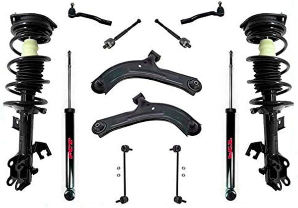 Puntales delanteros, amortiguadores traseros, brazos inferiores, varillas de amarre, enlaces para Nissan Versa 2007-2011