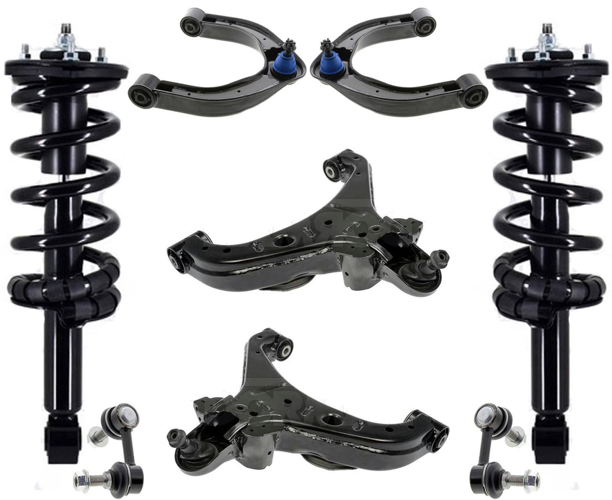 Front Struts Upper Lower Control Arms & Links For Nissan Titan XD 2016-2023 - Photo 1
