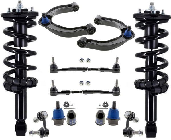 Front Struts Control Arms Ball Joints Tie Rods Links For Nissan Titan XD 16-23