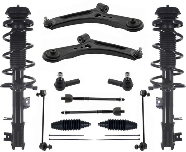 Front Struts Lower Control Arms Tie Rods & Links For Suzuki SX4 Base 2007-2013