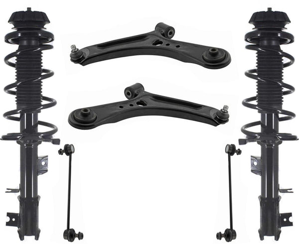 Front Complete Struts Lower Control Arms & Links For Suzuki SX4 Base 2007-2013