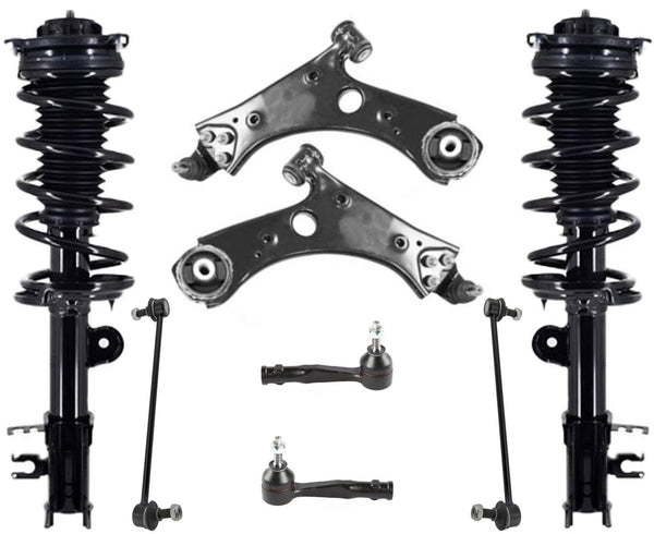 Front Struts Lower Arms Tie Rods Link For Jeep Renegade Front Wheel Drive 15-21