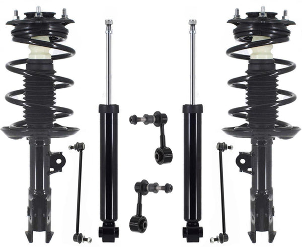 Front Complete Struts Rear Shocks & Sway Bar Links For Toyota Corolla 2020-2024