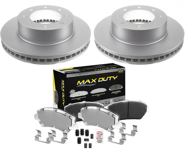 Fleet Front Galvanized Brake Pads & Coated Rotors For Nissan NV1500 2012-2021