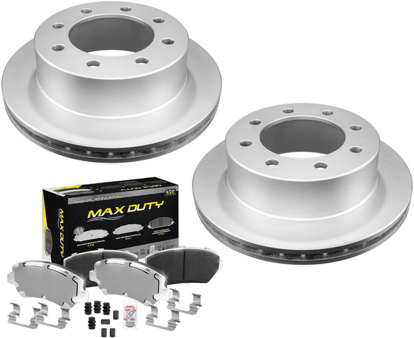 Fleet Rear Galvanized Brake Pads & Coated Rotors FOR 06-20 GMC Savana Van 2500