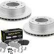 Fleet Rear Galvanized Brake Pads & Coated Rotors FOR 10-20 Savana 2500 Rpo GU6