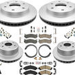 Improved Performance Coated Disc Brake Rotors Disc Brake Pad For 03-06 Escalade