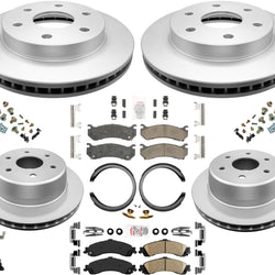 Improved Performance Coated Disc Brake Rotors Disc Brake Pad For 03-06 Escalade