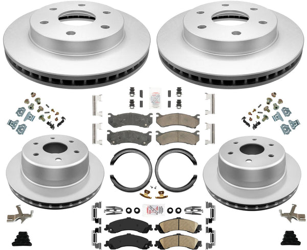 Improved Performance Coated Disc Brake Rotors Disc Brake Pad For 03-06 Escalade