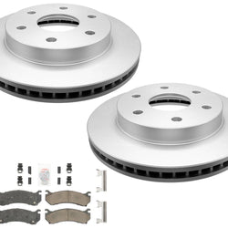 Improved Performance Coated Disc Brake Rotors Disc Brake Pad For 03-06 Escalade
