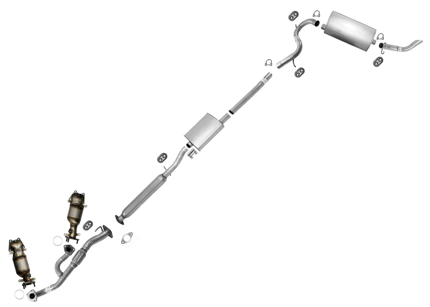 Tubos de extensión resonador silenciador trasero tubo de cola para Saturn Vue 3.5L 2004-2007