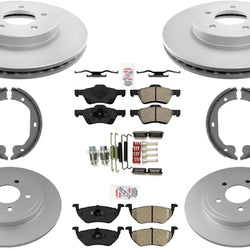 Improved Performance Disc Brake Rotors Brake Pads 8Pc For Ford Escape 2005-2009