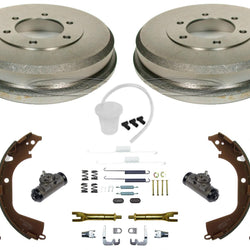 Rear Brake Drums Shoes Springs Adjuster Wheel Cylinders For GMC Canyon 09-2012