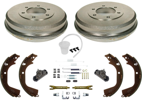 Rear Brake Drums Shoes Springs Adjuster Wheel Cylinders For GMC Canyon 09-2012