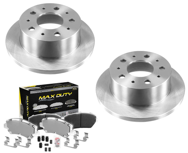 Premium Fleet Rr Galvanized Brake Pads & Solid Rotors FOR 14-21 Promaster 1500