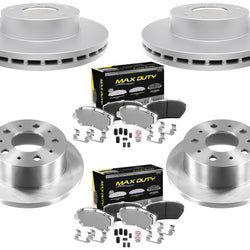 Fleet Front Rear Galvanized Brake Pads & Solid Rotors For Promaster 1500 14-21