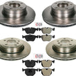 Premium Disc Brake Rotors OE Semi Metallic Brake Pads For BMW 525i 2008-2010