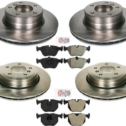 Rotores de freno de disco premium pastillas de freno semimetálicas OE para BMW 525i 2008-2010