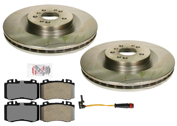 Sensor de pastillas de freno de rotores perforados delanteros para Mercedes-Benz CL600 01-06 2204211112