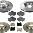 94-96 Mercedes C220 C280 without ASR Front & Rear Brake Rotors & Pads 6Pc Kit