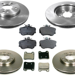 Front & Rear Brake Rotors & Pads For 1994-1996 Mercedes Benz C220 C280 W/O ASR