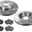 for 1994-1996 Mercedes C220 94-95 C280 New Front Brake Rotors & Pads 3pc Kit