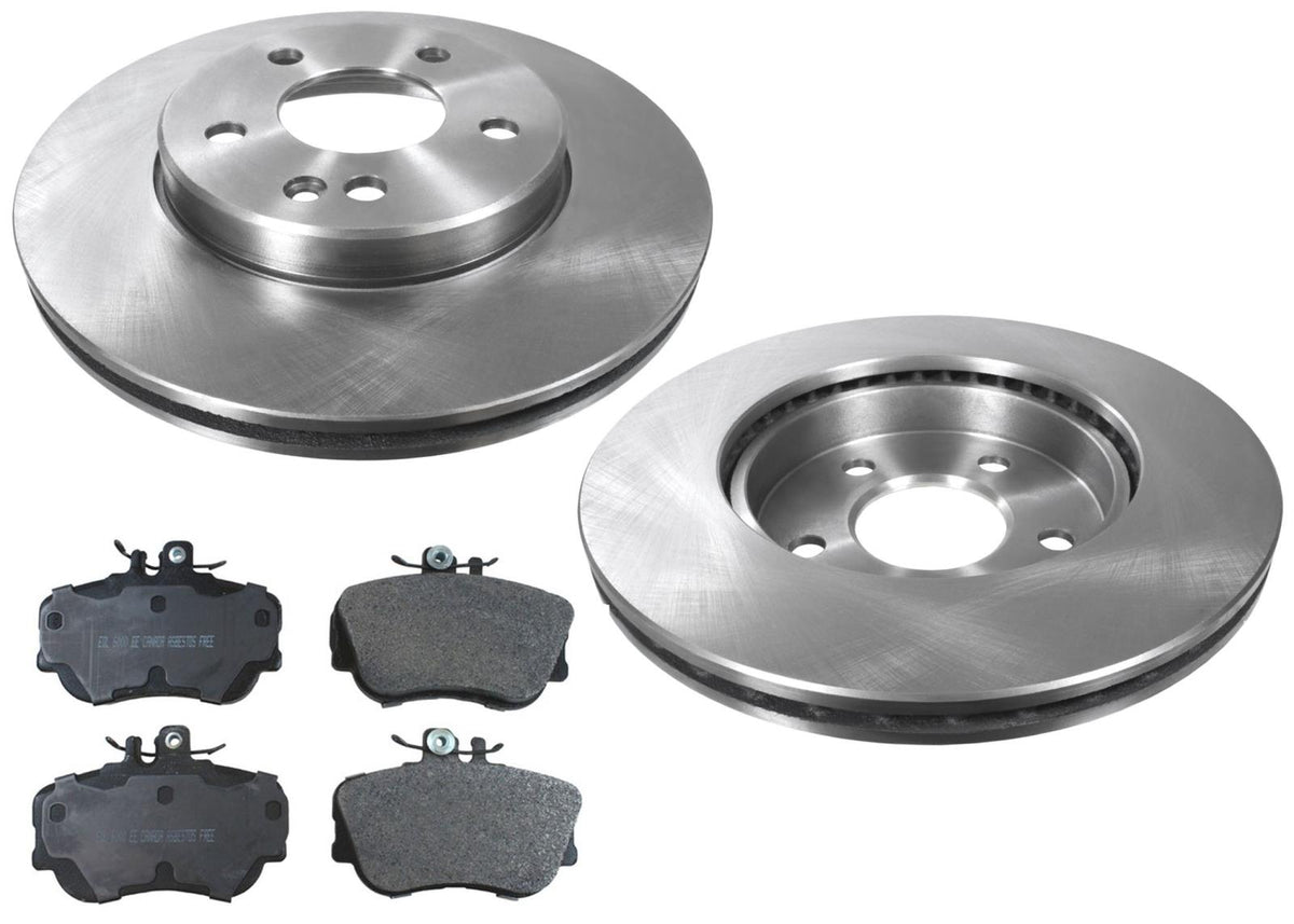 Front Brake Rotors & Pads For Mercedes C230 97-98 To Vin A545905 & F647650 - Photo 1