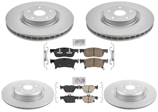 F&R Coated Disc Brake Rotors Ceramic Brake Pads Fits 2019-2021 Subaru Ascent