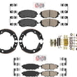 Front & Rear Disc Brake Pads Parking Brake Shoes For Legacy 2.5i 2006-2009