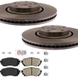Front Carbon Performance Disc Brake Rotors Pads For 2019-2021 Mazda 6 Turbo