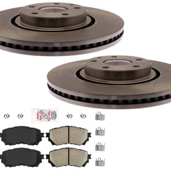 Front Carbon Performance Disc Brake Rotors Pads For 2019-2021 Mazda 6 Turbo