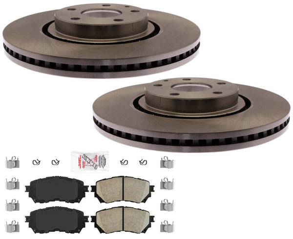 Front Carbon Performance Disc Brake Rotors Pads For 2019-2021 Mazda 6 Turbo
