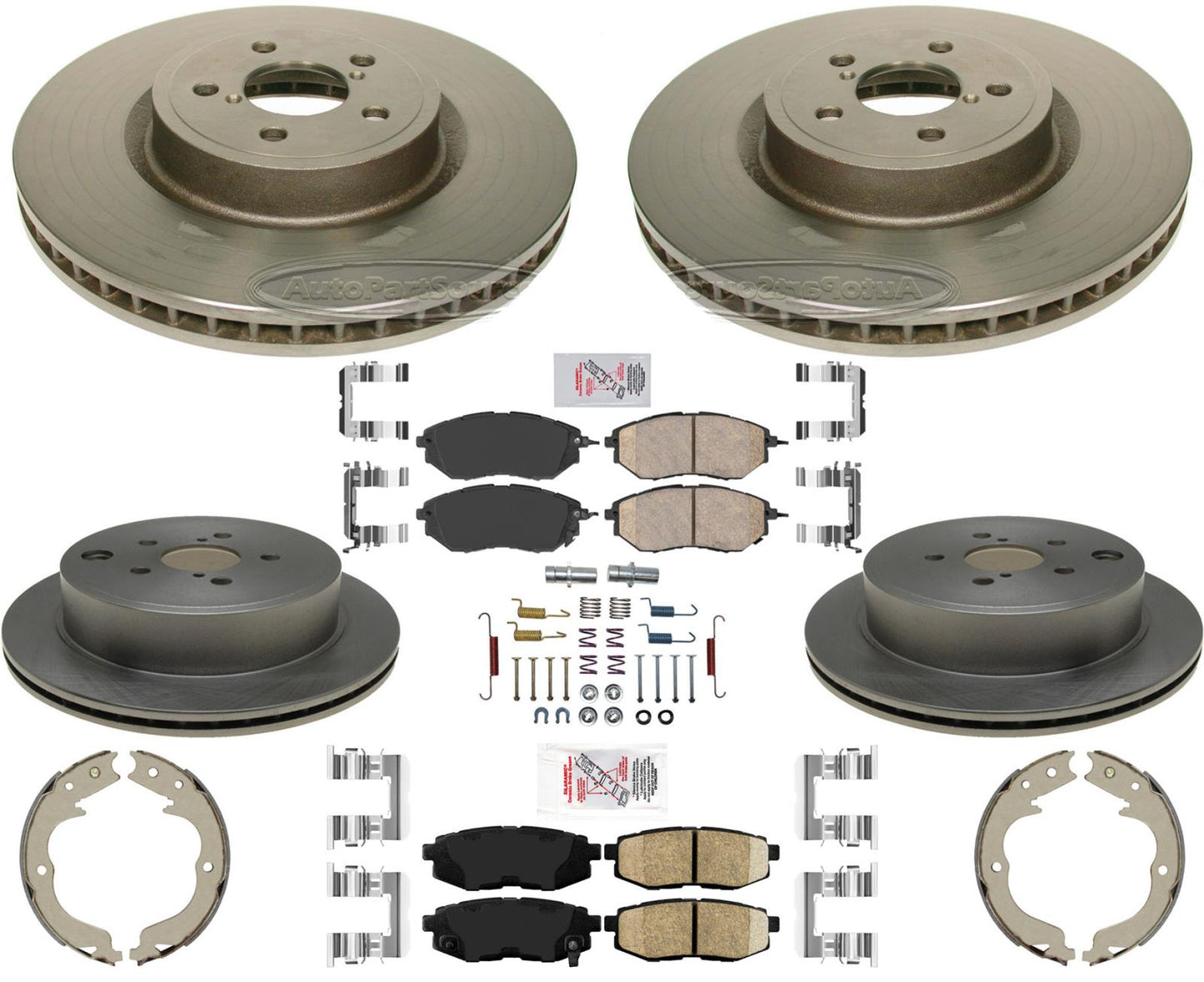 F&amp;R Pastillas de rotores de freno de disco de carbono de alto rendimiento para Subaru Legacy 3.6R 10-12