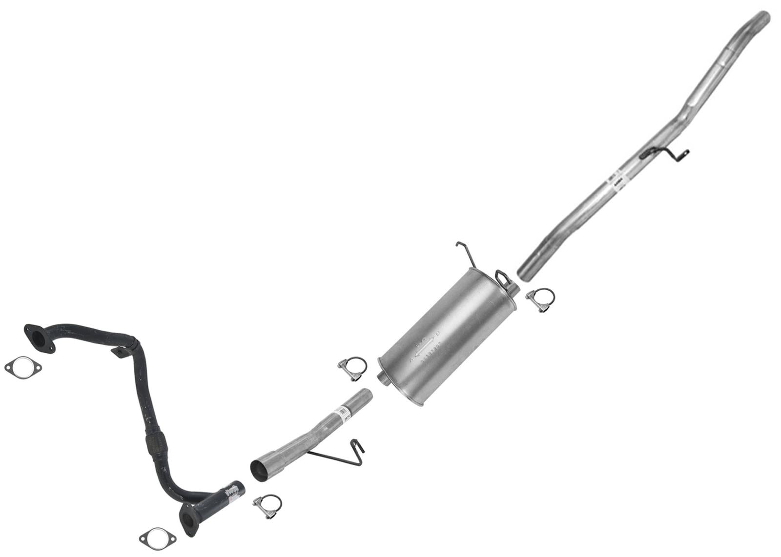 Nuevo tubo medio Y y silenciador trasero para Nissan XTerra 03-04 3.3L aspirado natural