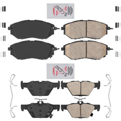Front & Rear Ceramic Brake Pads Set for Subaru Legacy 3.6L 2016 2017 2018 2019