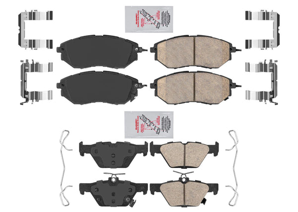Front & Rear Ceramic Brake Pads Set for Subaru Legacy 3.6L 2016 2017 2018 2019