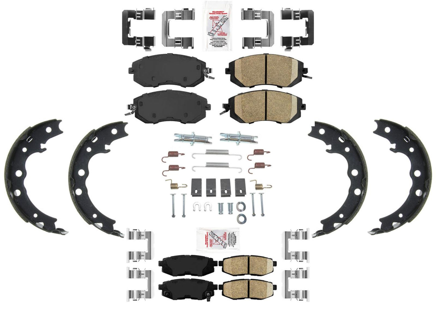 Juego de Pastillas de Freno Cerámicas Delanteras y Traseras para Subaru BRZ 13-2020 excepto Modelos Brembo